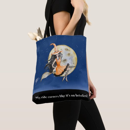 Canvas tas, Witch's Sweet Ride Tote Bag (Dichtbij)