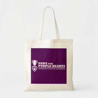 Canvas tas - Witte Logo over Paarse achtergrond