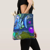 canvas tas zeeduivel (Dichtbij)