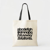 Canvas tas - Zetafonts Alphabet (Voorkant)