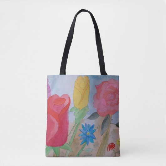 Canvas tas zomerbloem (Voorkant)