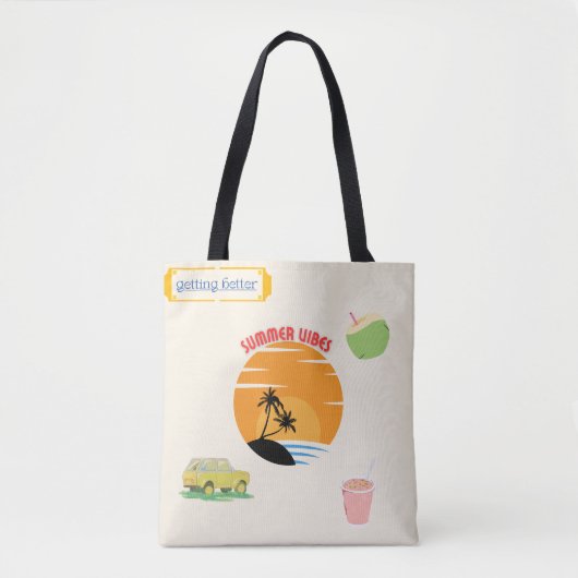 canvas tas _ zomerse vibes (Voorkant)