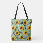canvas tas zonnebloemen (Achterkant)