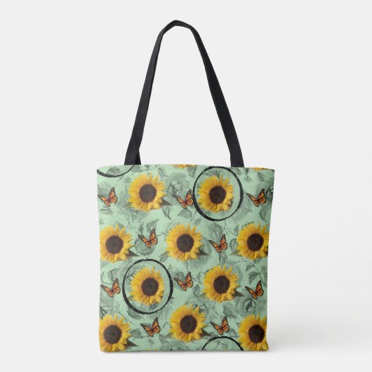 canvas tas zonnebloemen (Achterkant)