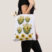 canvas tas zonnebloemen (Dichtbij)