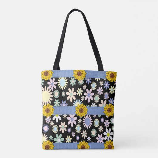 canvas tas zonnebloemen (Achterkant)