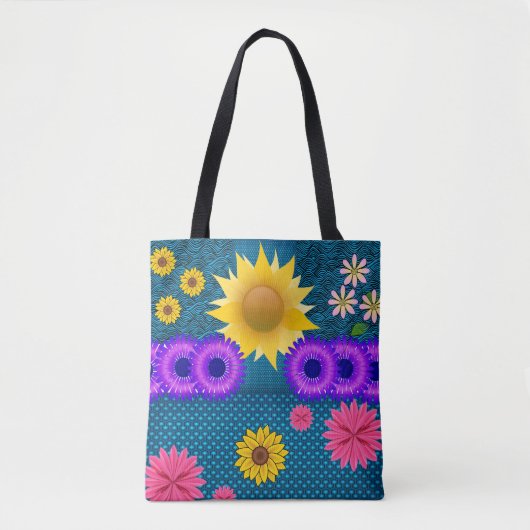 canvas tas zonnebloemen (Voorkant)