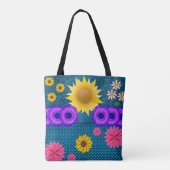 canvas tas zonnebloemen (Achterkant)