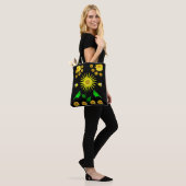 canvas tas zonnebloemen (Op model)