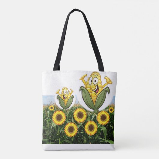 canvas tas zonnebloemen (Achterkant)