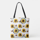 canvas tas zonnebloemen (Achterkant)