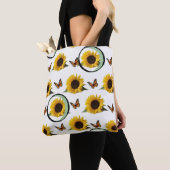 canvas tas zonnebloemen (Dichtbij)