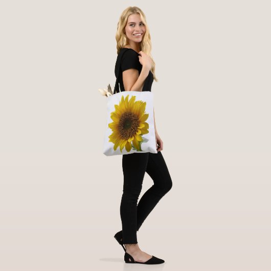 canvas tas zonnebloemen (Op model)