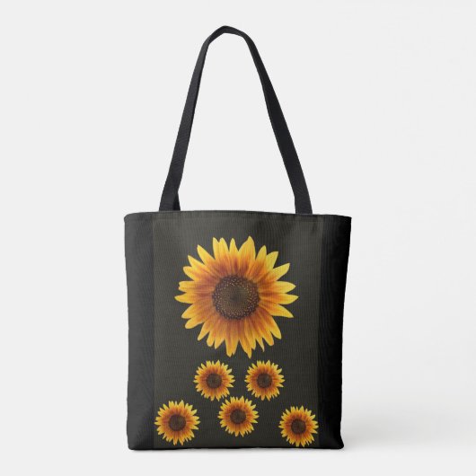 canvas tas zonnebloemen (Achterkant)