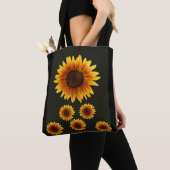 canvas tas zonnebloemen (Dichtbij)