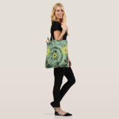 canvas tas zonnebloemen (Op model)