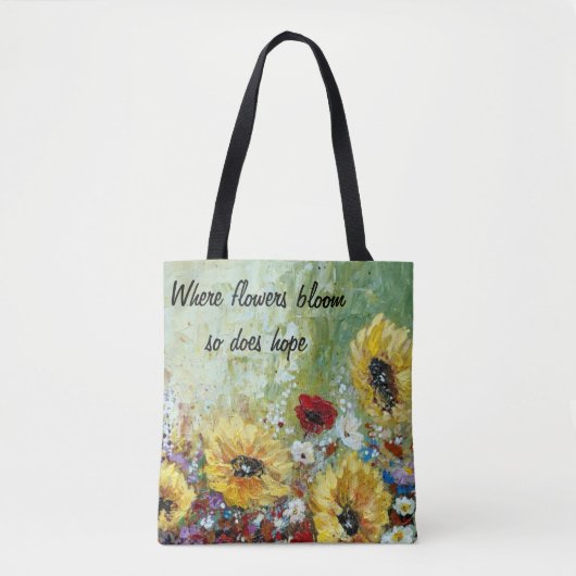 canvas tas Zonnebloemen (Voorkant)