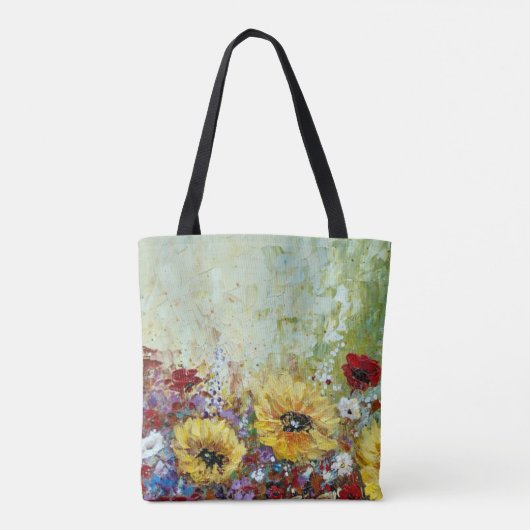 canvas tas Zonnebloemen (Achterkant)