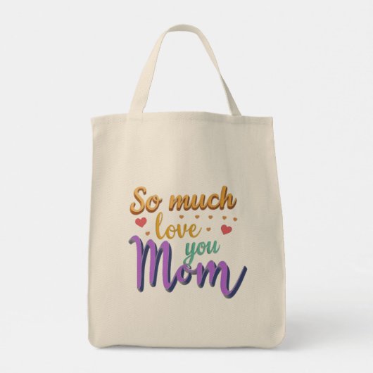 Canvas tas, zoveel hou je van mam tote bag (Achterkant)