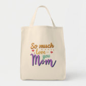 Canvas tas, zoveel hou je van mam tote bag (Voorkant)