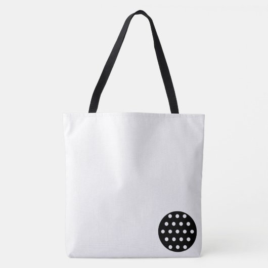 Canvas tas Zwart & Wit Stippen (Voorkant)