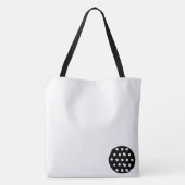 Canvas tas Zwart & Wit Stippen (Achterkant)
