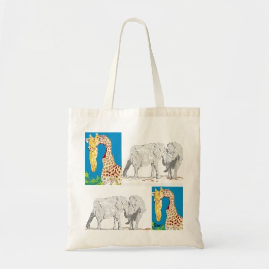 Canvas tassen/Giraffes en weeshuizen Tote Bag (Voorkant)