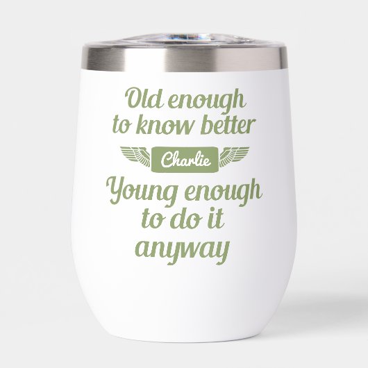 canvas tassen met de aangepaste naam "Old & Young" (Voorkant)