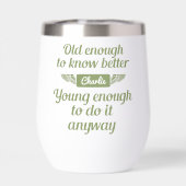 canvas tassen met de aangepaste naam "Old & Young" (Achterkant)