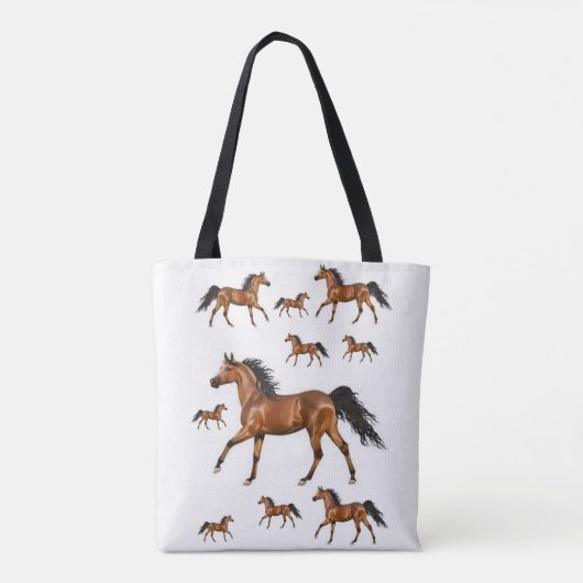 canvas tassen paarden (Achterkant)