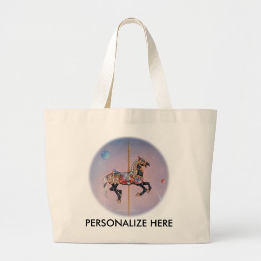 Canvas tassen - Petaluma Carousel Horse 1 (Voorkant)