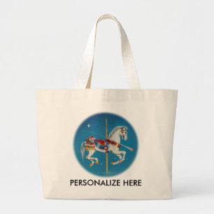 Canvas tassen - Rood, Wit & Blauw Carrouselpaard