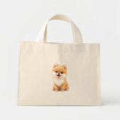 Canvas tassen (schattige Pommerse pup) (Voorkant)
