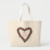 Canvas tassen van de Poinsettia Heart Kerstbruilof (Voorkant)