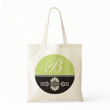 Canvas tassen van het Canvas Monogrammed:Lime Gree
