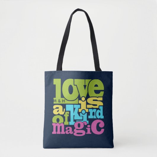 Canvas tassen voor aangepast Magical Love-monogram (Voorkant)