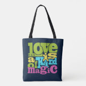 Canvas tassen voor aangepast Magical Love-monogram (Achterkant)