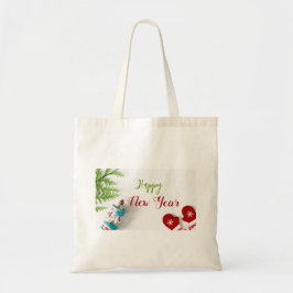 Canvas tassen voor groene kerstdecoratie