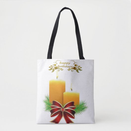 Canvas tassen voor kerstvrouwen, Prettige feestdag (Voorkant)