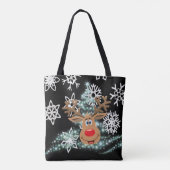 Canvas tassen voor kerstvrouwen, rendieren (Achterkant)