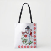 Canvas tassen voor kerstvrouwen, Snowman (Voorkant)