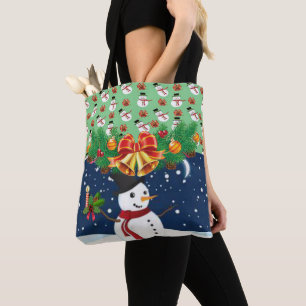 Canvas tassen voor kerstvrouwen, Snowman