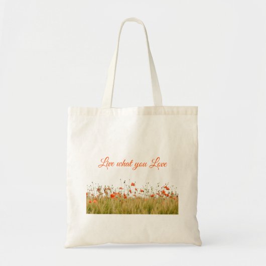 Canvas tassen voor Oranje bloemmonogram (Voorkant)