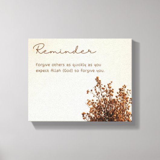 Canvas ter herinnering. afdruk (Voorkant)