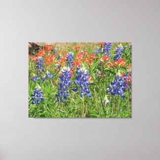 Canvas Texas Wildbloemen Blauwbonetten Paintbrushe