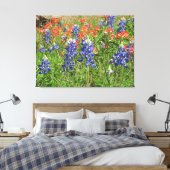 Canvas Texas Wildbloemen Blauwbonetten Paintbrushe (Insitu (Slaapkamer))