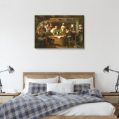 Canvas The Mayflower Compact 1620 Jean Leon Ferris Afdruk (Insitu (Slaapkamer))