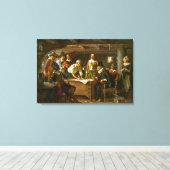 Canvas The Mayflower Compact 1620 Jean Leon Ferris Afdruk (Insitu (Houten vloer))