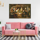 Canvas The Mayflower Compact 1620 Jean Leon Ferris Afdruk (Insitu (Woonkamer))