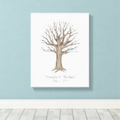 Canvas Thumbprint Tree Gastenboek (Insitu (Houten vloer))